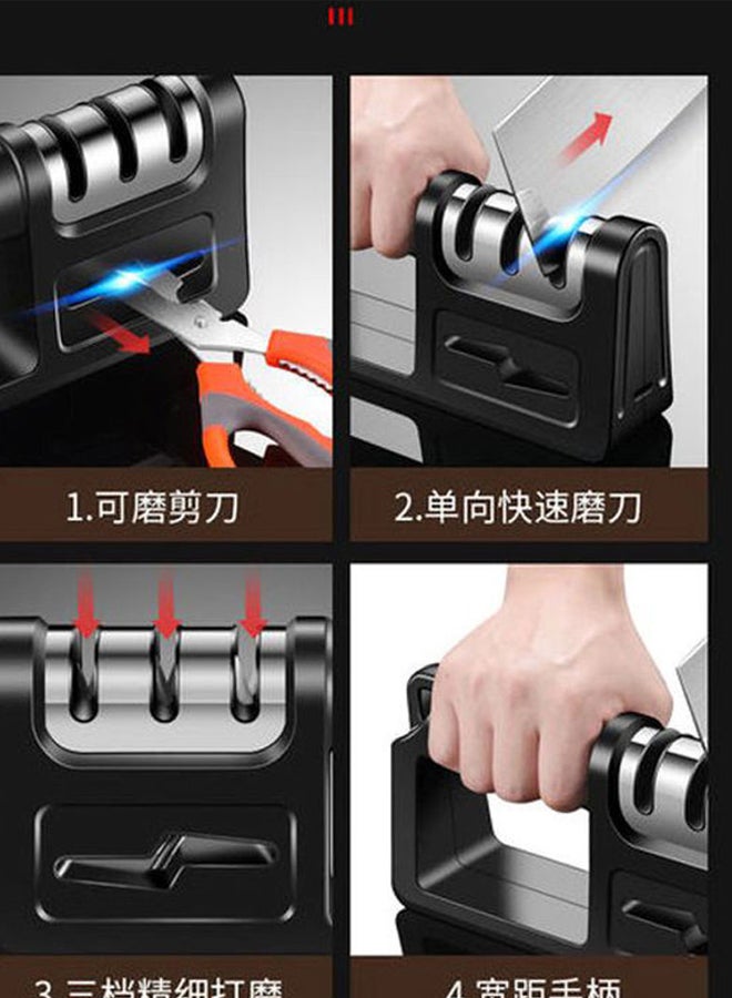 Beauenty 3-Stage Knife Sharpener CMA1112 Black/Silver - Image 2