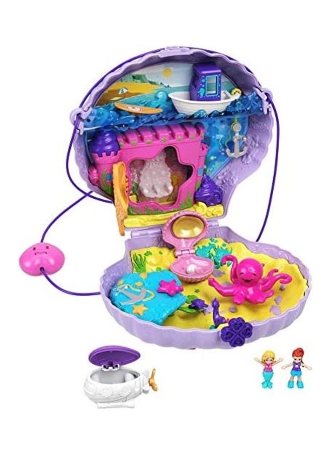 Polly Pocket - Tiny Power Seashell Purse Compact With Wearable Strap - Image 1