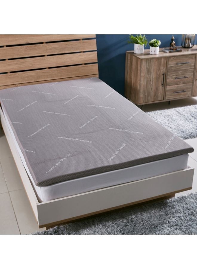 Innate Charcoal Infused Mattress Topper Polyester Grey 200x120x4cm - v1621591952/N45693927A_3