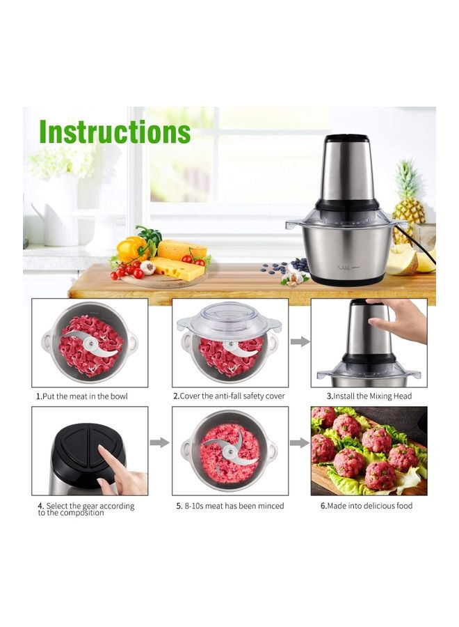 XiuWoo Meat Grinder Mini Food Chopper Multicolour  - Image 3