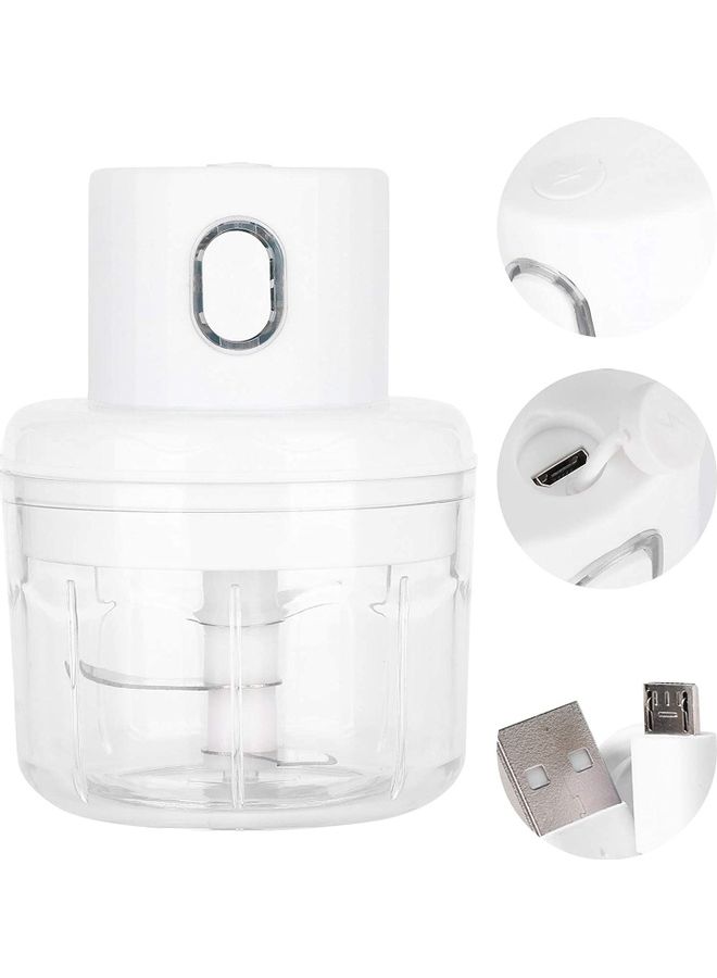 XiuWoo Electric Household Small Meat Grinder White/Clear - Image 2