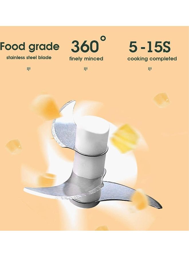 XiuWoo Electric Household Small Meat Grinder White/Clear - Image 4