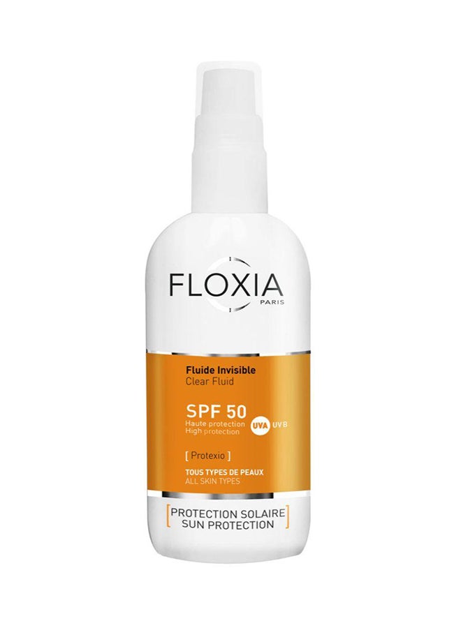 فلوكسيا واقي شمس مكون من سائل شفاف بعامل حماية من الشمس عالي المستوى 50، مناسب لجميع أنواع البشرة، السعة 125 مل 0.15كيلوجرام - Image 1