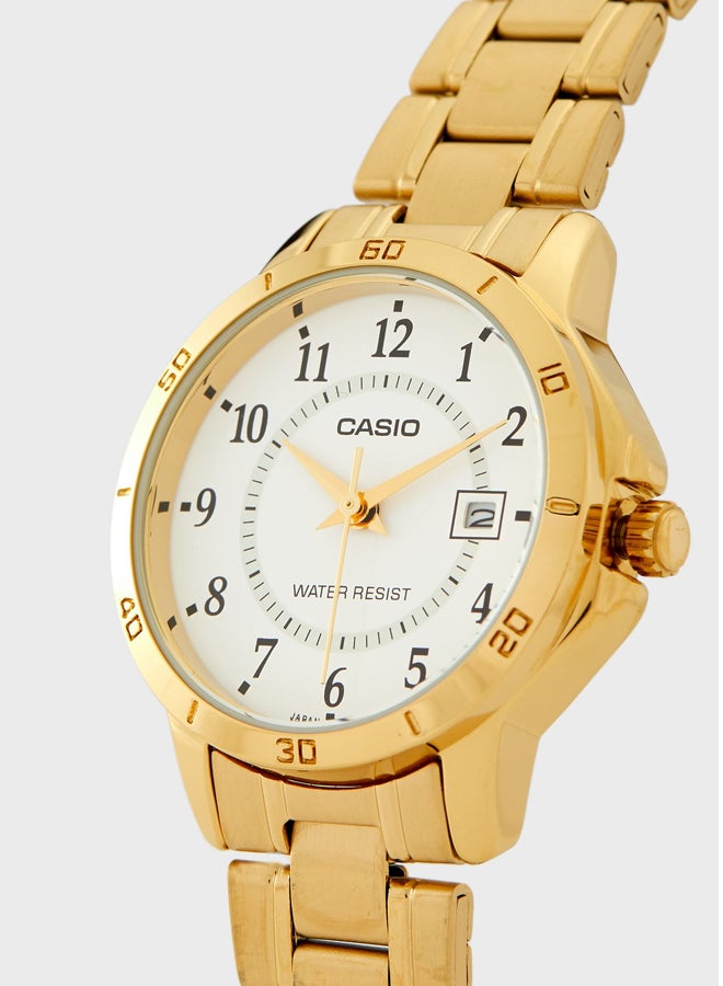 CASIO Women's Stainless Steel Analog Wrist Watch LTP-V004G-7BUDF - Image 4