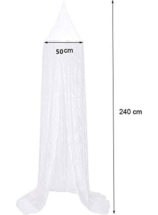 XiuWoo Soft and Breathable Bed Canopy fabric White 50 x 240cm - Image 3