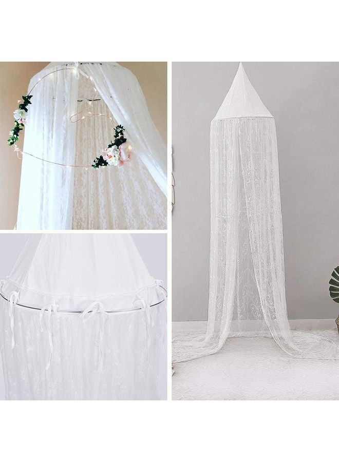 XiuWoo Soft and Breathable Bed Canopy fabric White 50 x 240cm - Image 1