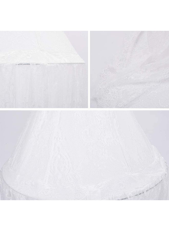 XiuWoo Soft and Breathable Bed Canopy fabric White 50 x 240cm - Image 4