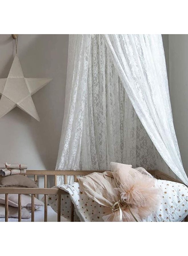 XiuWoo Soft and Breathable Bed Canopy fabric White 50 x 240cm - Image 5