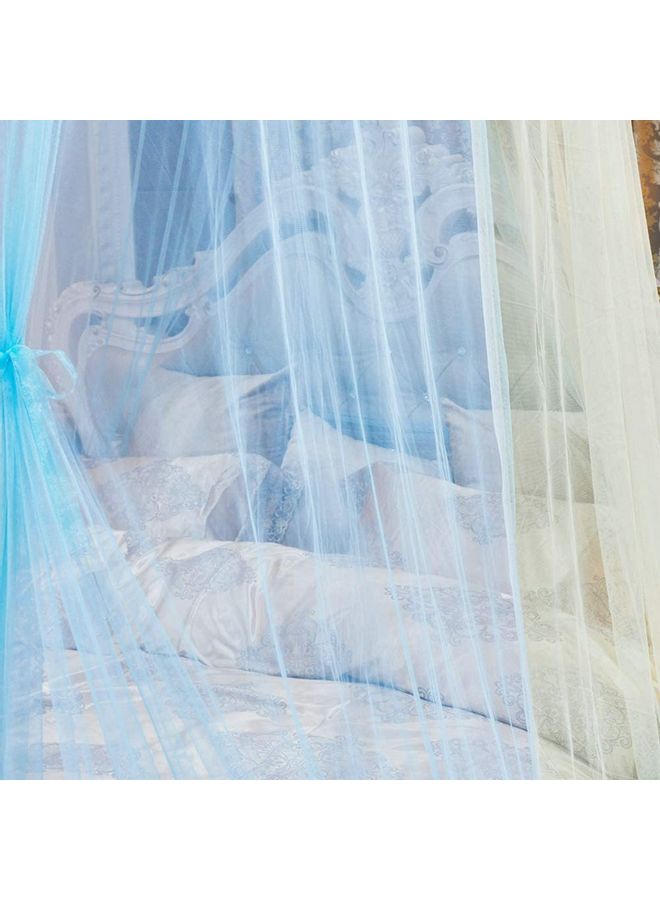 XiuWoo Soft and Breathable Round Dome Mosquito Net polyester Blue 120 x 270 x 1000cm  - Image 5