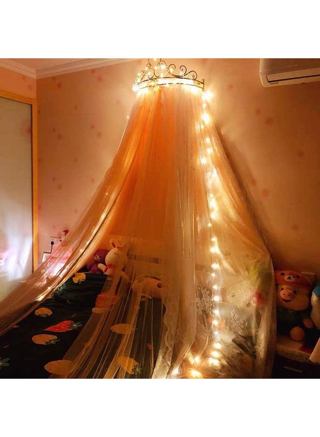 XiuWoo Soft and Breathable Princess Crown Mosquito Net fabric Pink 2.8meter - Image 3