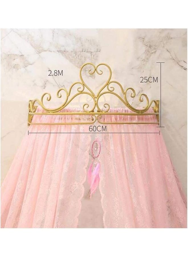 XiuWoo Soft and Breathable Princess Crown Mosquito Net fabric Pink 2.8meter - Image 5