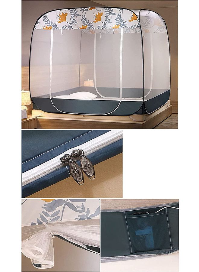 XiuWoo Square Top Three-Door Mosquito Net fabric Multicolour 170cm  - Image 4