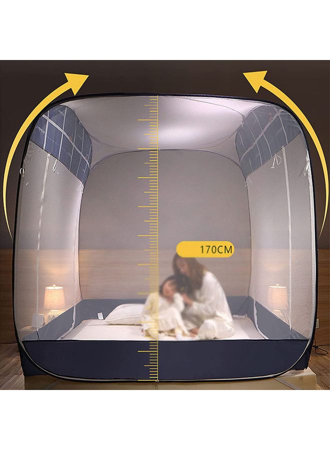 XiuWoo Square Top Three-Door Mosquito Net fabric Multicolour 170cm  - Image 3