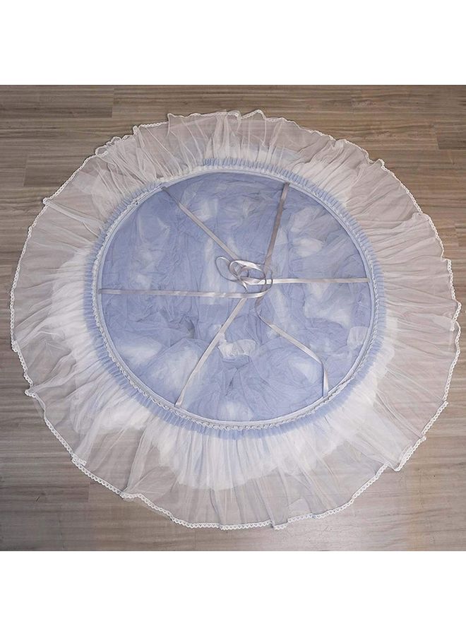 XiuWoo - Gorgeous Lace Round Dome Mosquito Net Polyester White 110  x 47 x 492cm - Image 1