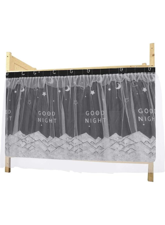 XiuWoo - Soft and Breathable Bed Tent with Curtains Polyester Black/White 140 x 200 x 115cm - Image 1