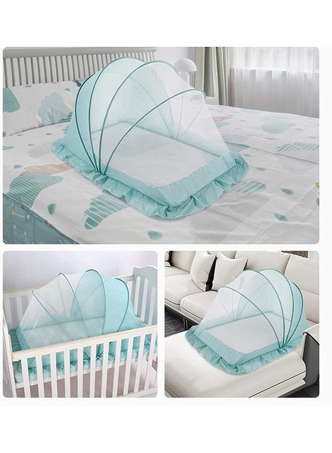 XiuWoo Portable and Foldable Baby Mosquito Net Fabric Blue 110 x 60 x 55cm  - Image 2