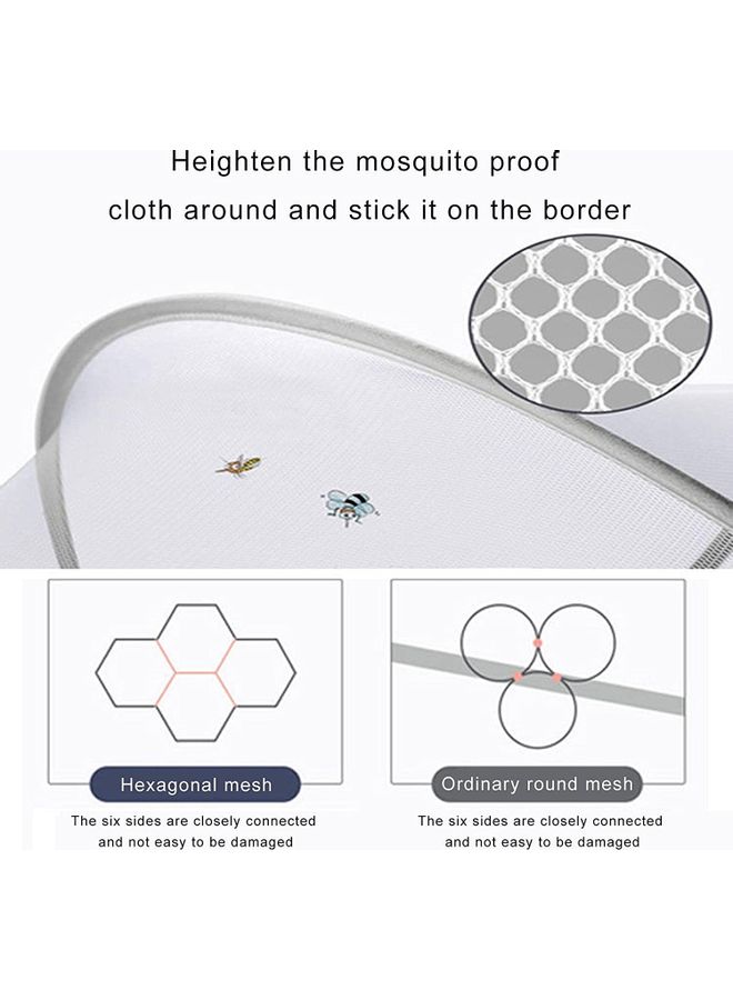 XiuWoo Portable and Foldable Baby Mosquito Net Fabric Blue 110 x 60 x 55cm  - Image 5