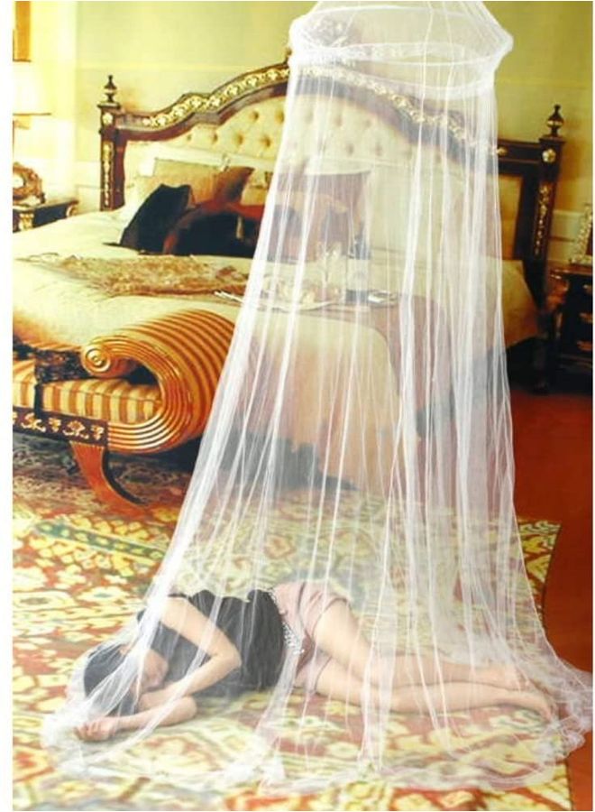 XiuWoo Elegant Round Hoop Mosquito Net fabric White 2.5 x 0.6meter  - Image 3