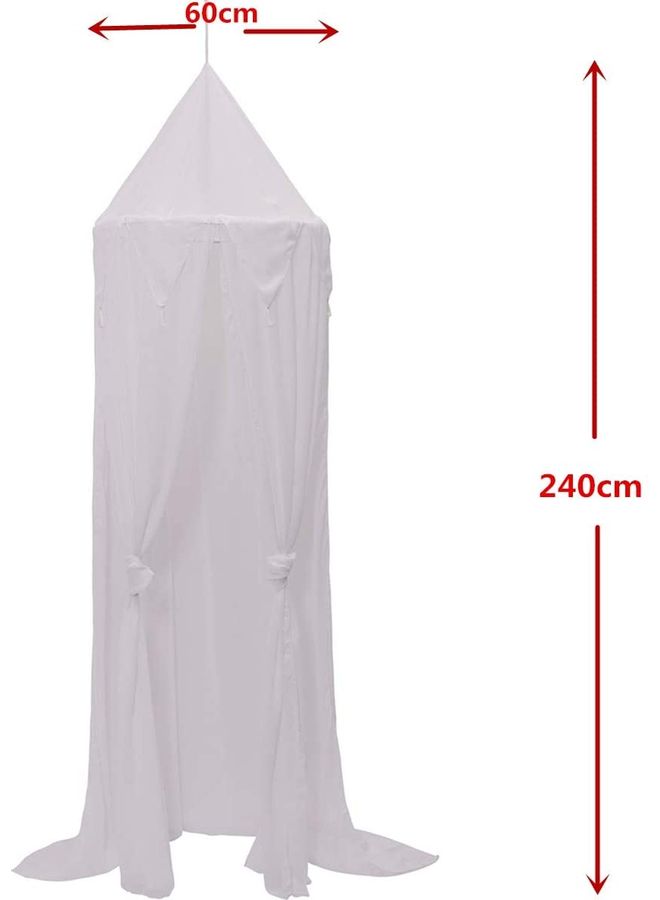 XiuWoo - Soft and Breathable Round Dome Mosquito Net Fabric White - Image 1