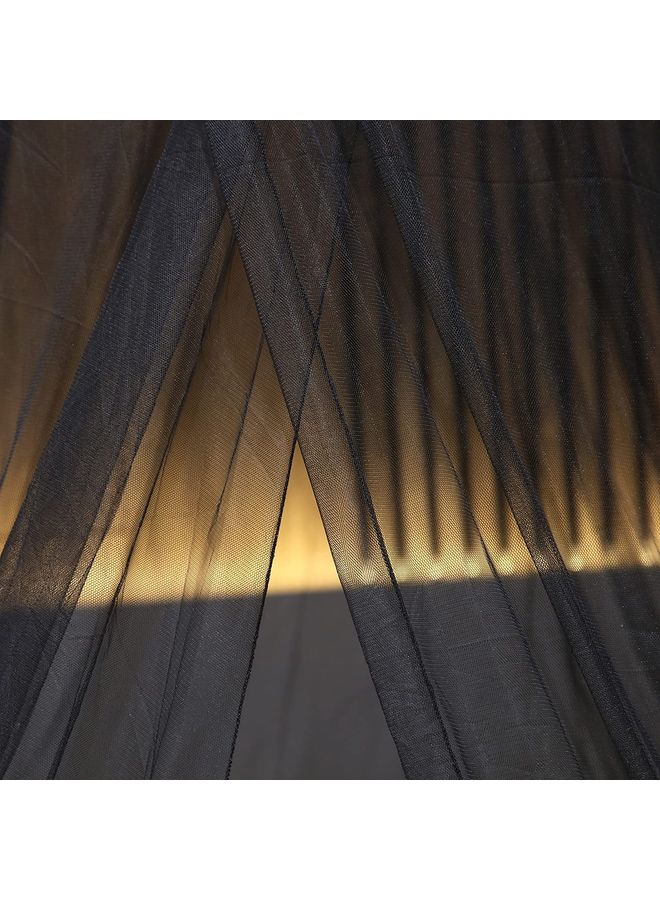 شو وو مظلة شبكية مستديرة الشكل لمنع البعوض fabric أسود 23x98x472بوصة  - Image 3