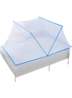 Portable Folding Mosquito Net Polyester Blue/White 190x100x80cm