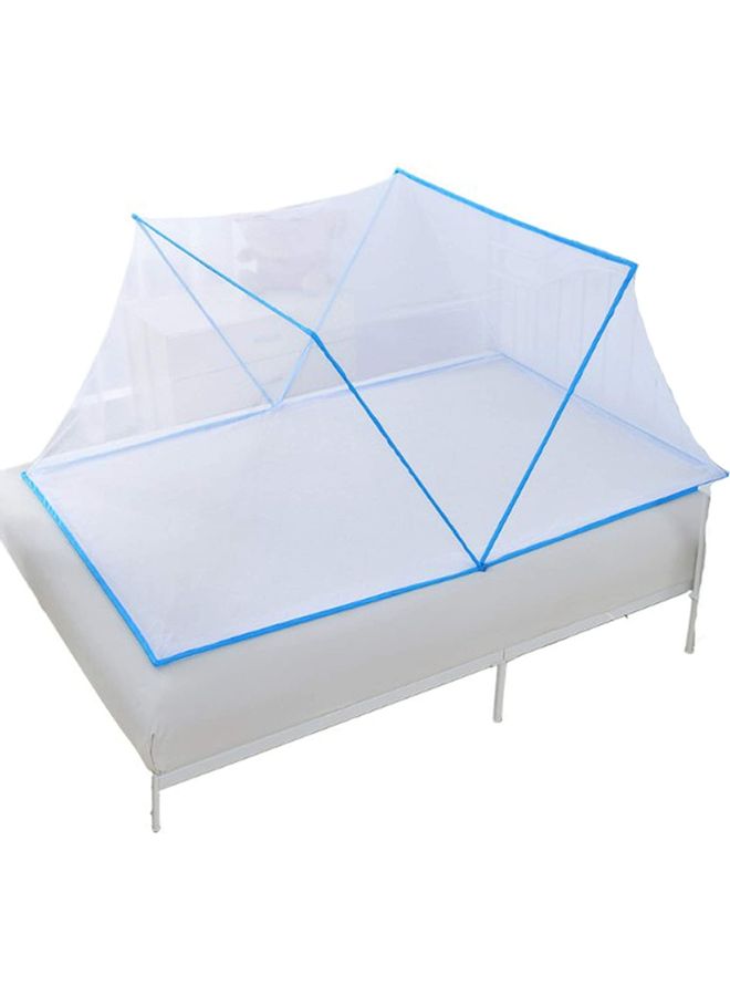 XiuWoo - Portable Folding Mosquito Net Polyester Blue/White 190x100x80cm - Image 1