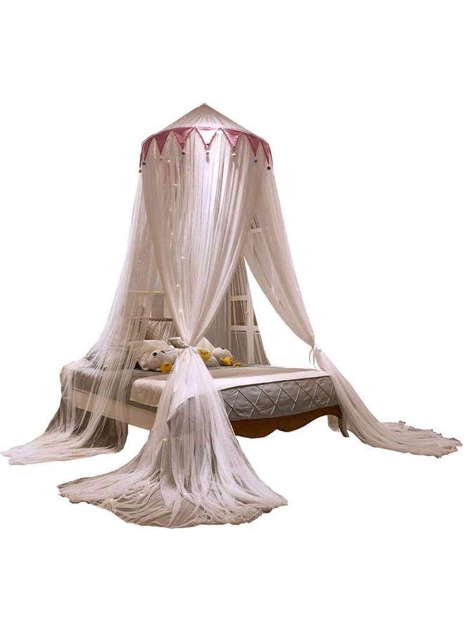 XiuWoo Round Dome Top Mosquito Net With LED String Fabric Pink 2.8 x 1.2 x 10.5meter  - Image 4