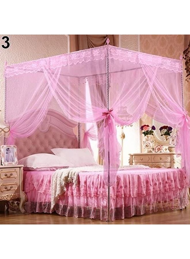 شو وو ناموسية بتصميم أميرات polyester وردي 120 x 200سم - Image 1