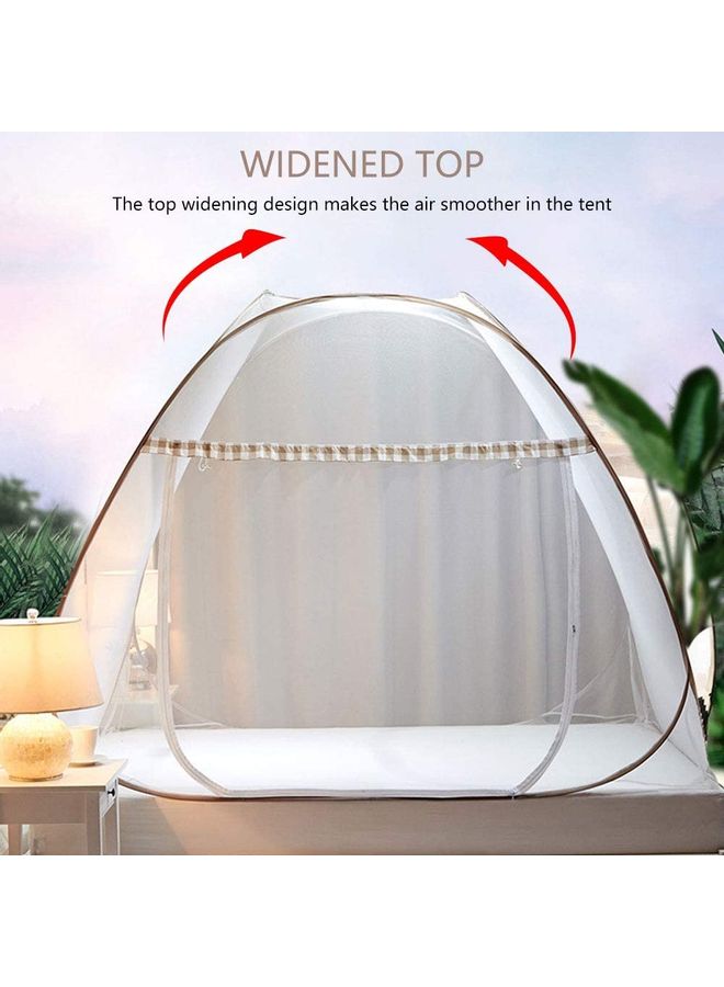 Foldable Mosquito Net with Two-Way Zipper Polyester White 1.5 x 1.5 x 2meter - v1621596006/N47570167A_3