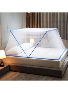 XiuWoo Foldable Portable Mosquito Net Fabric Blue/White 1.9x1.35x0.8meter  - Image 2