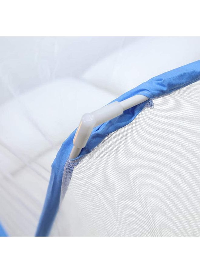 XiuWoo - Foldable Portable Mosquito Net Fabric Blue/White 1.9x1.35x0.8meter - Image 1