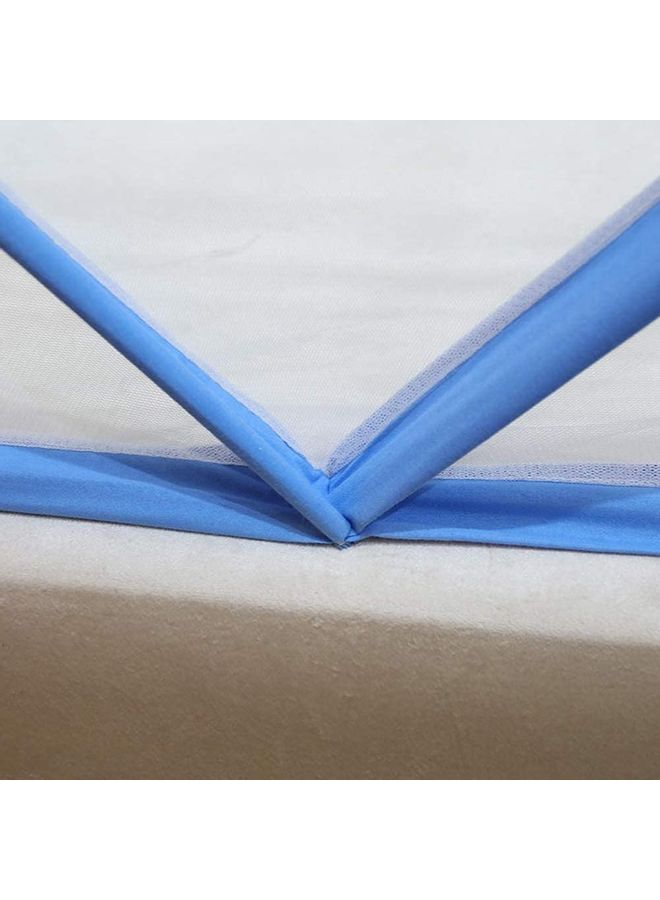 XiuWoo - Foldable Portable Mosquito Net Fabric Blue/White 1.9x1.35x0.8meter - Image 1