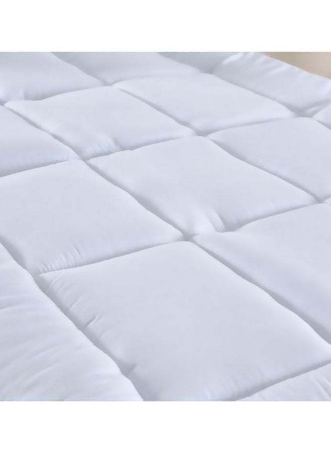Home Box Hilton Mattress Topper Microfiber White 200x120cm  - Image 4