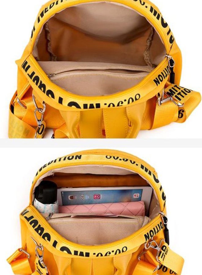 Beauenty - High Quality Casual Backpack Yellow/Black - Image 1
