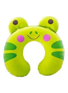 INTEX Travel Neck Pillow Cotton Green/Pink/Black 11x12x3inch  - Image 1