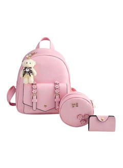 Cool Baby 3-Piece Backpack And Wallet With Sling Bag Set Pink  - Image 1