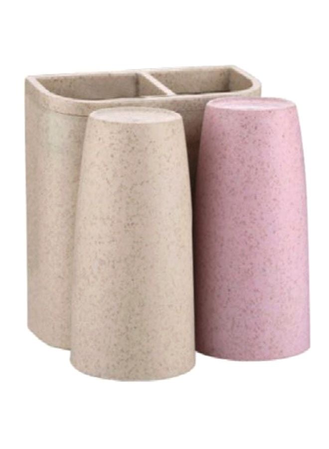 CYTHERIA Toothbrush Box Set Pink/Brown 