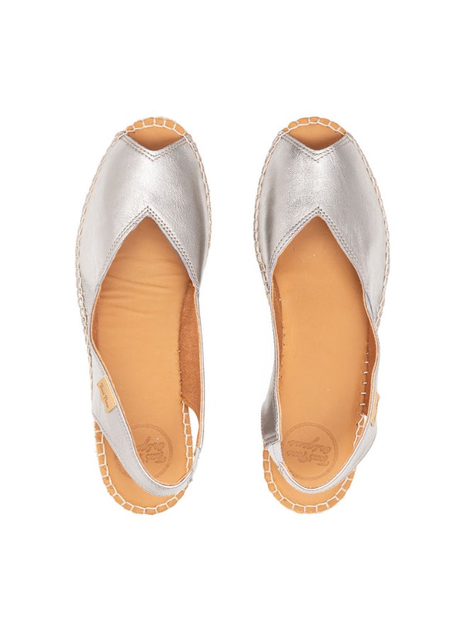 Toni Pons - Leather Slip-On Wedge Sandals Silver - Image 1