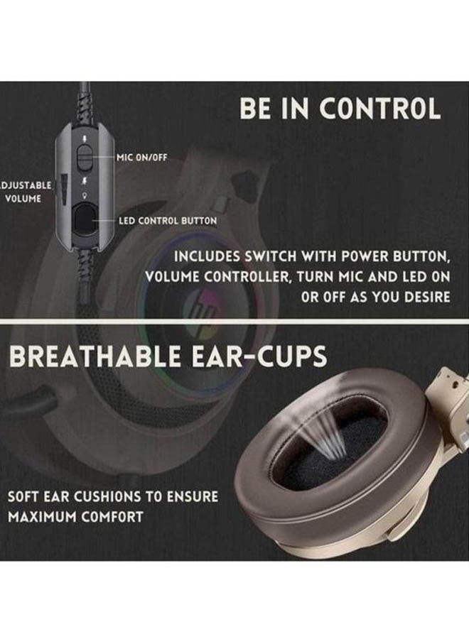 HP Wired Stereo Gaming Headset For PS4/PS5/XOne/XSeries/NSwitch/PC - Image 4