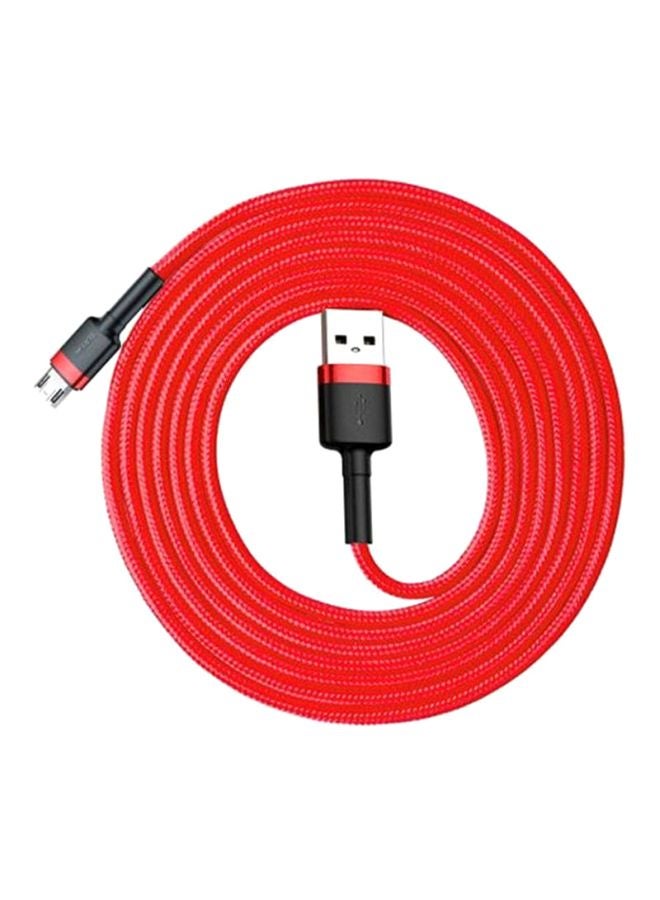 Baseus Cafule Micro USB Cable Nylon Braided Fast Quick Charger Cable USB to Micro USB 1.5A Android Charging Cord compatible for Galaxy S7 S6, Note, LG, Nexus, Nokia, PS4 2M Red Red - Image 1