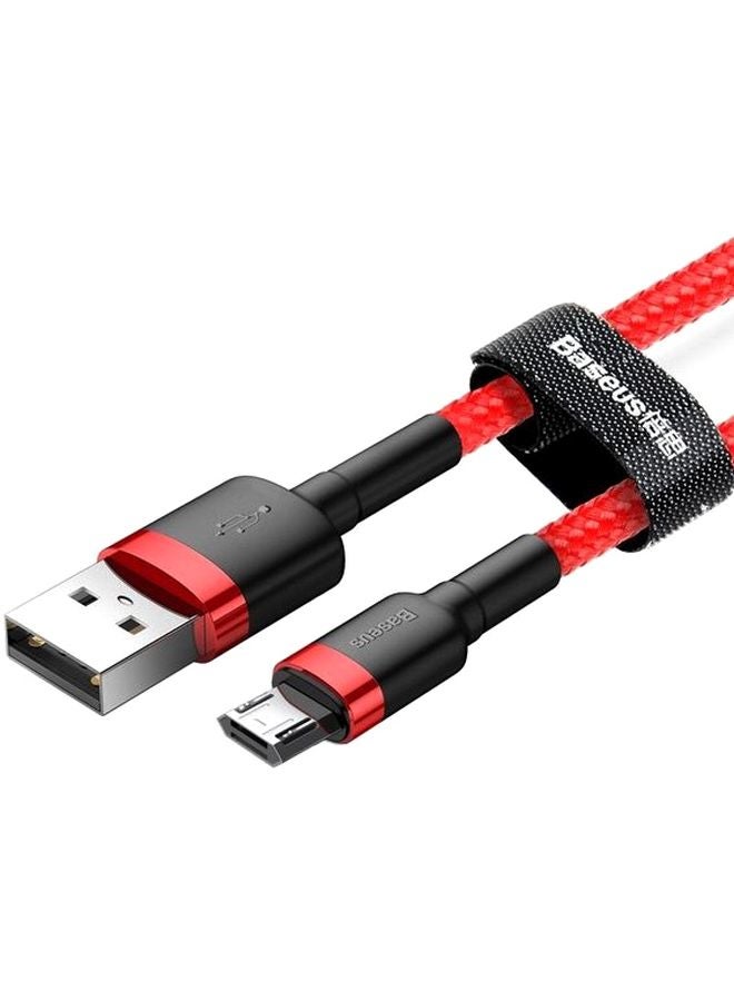 Baseus Cafule Micro USB Cable Nylon Braided Fast Quick Charger Cable USB to Micro USB 1.5A Android Charging Cord compatible for Galaxy S7 S6, Note, LG, Nexus, Nokia, PS4 2M Red Red - Image 2