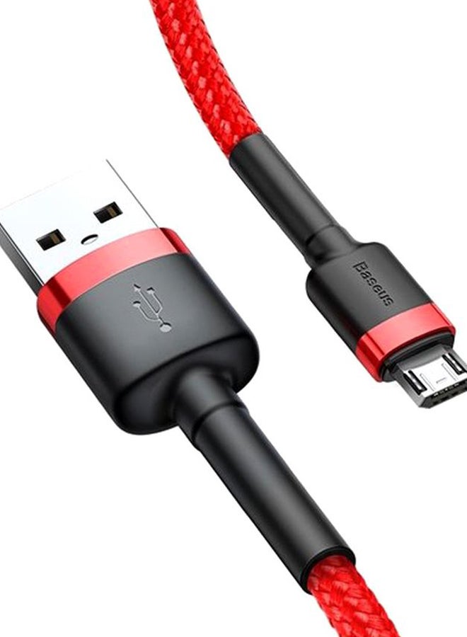 Baseus Cafule Micro USB Cable Nylon Braided Fast Quick Charger Cable USB to Micro USB 1.5A Android Charging Cord compatible for Galaxy S7 S6, Note, LG, Nexus, Nokia, PS4 2M Red Red - Image 3