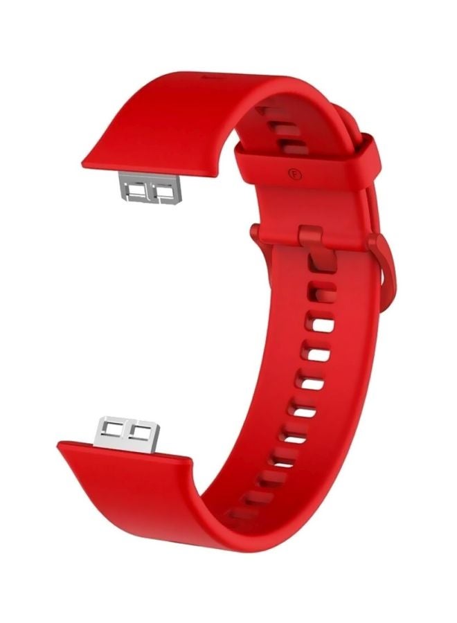 MARGOUN Huawei Watch Fit Silicone Band Replacement Sport Strap Red - Image 1