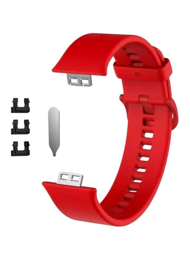 MARGOUN Huawei Watch Fit Silicone Band Replacement Sport Strap Red - Image 2