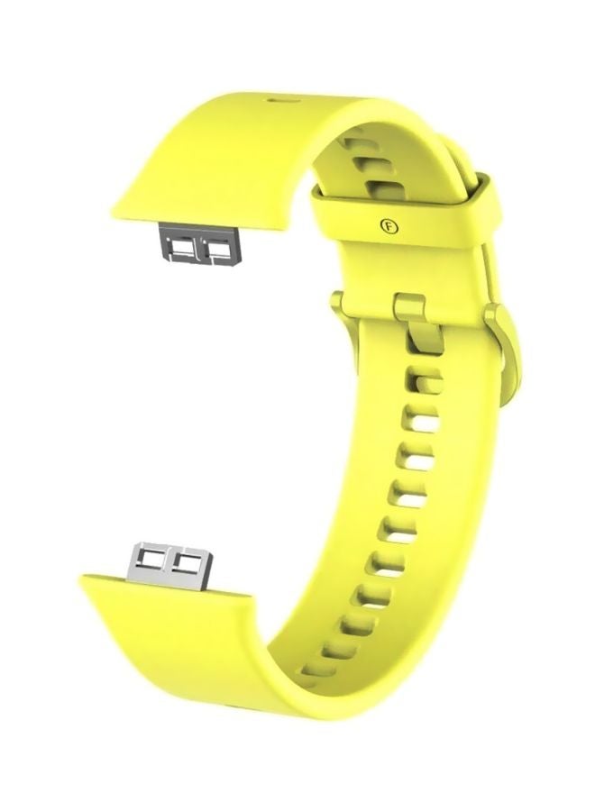 MARGOUN Huawei Watch Fit Silicone Band Replacement Sport Strap Yellow  - Image 1