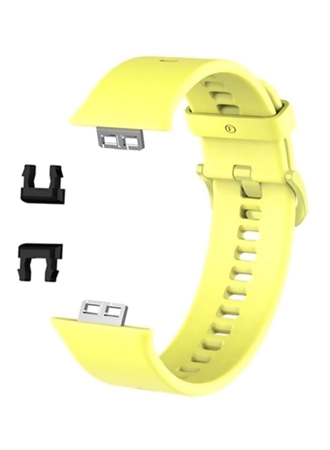MARGOUN Huawei Watch Fit Silicone Band Replacement Sport Strap Yellow  - Image 3