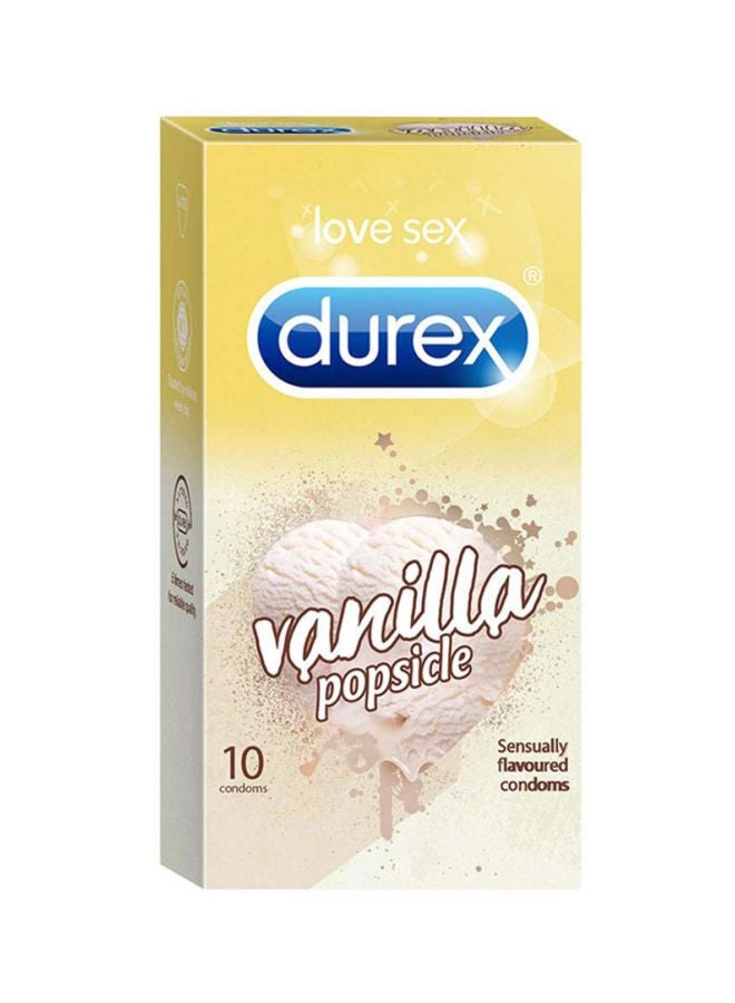 Durex Pack of 10 Vanilla Popsicle Flavoured Condom - Image 2