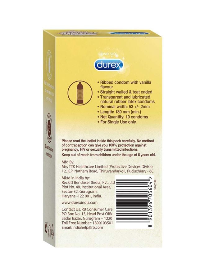 Durex Pack of 10 Vanilla Popsicle Flavoured Condom - Image 3