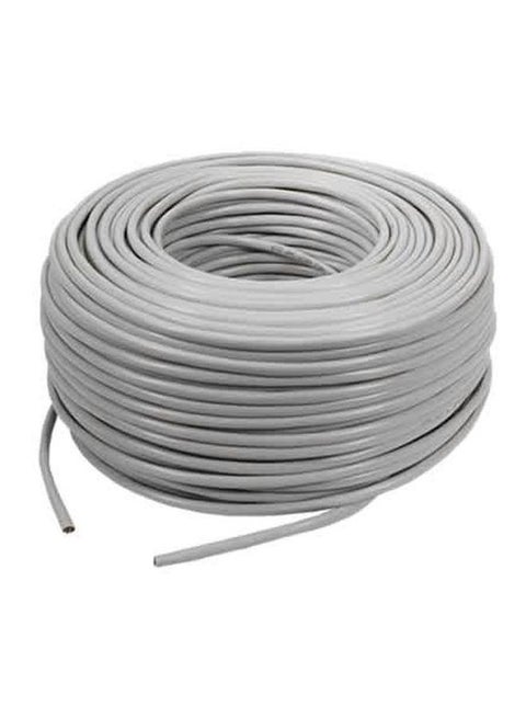 Cat6 24AWG UTP Solid Cable, 305 Meter Roll, PVC UL94V-0 Jack Material, 4 Pairs Unshielded Twisted Pair, PE Central Cross Separator | NCB-C6UGRYR-305-24 Grey