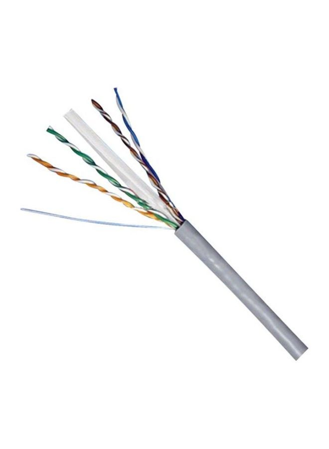 D-Link - Cat6 24AWG UTP Solid Cable, 305 Meter Roll, PVC UL94V-0 Jack Material, 4 Pairs Unshielded Twisted Pair, PE Central Cross Separator | NCB-C6UGRYR-305-24 Grey - Image 1